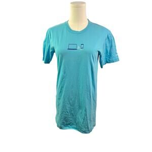 Apple Genius Bar teal Specialist tee shirt Macbook + iPod Touch size small